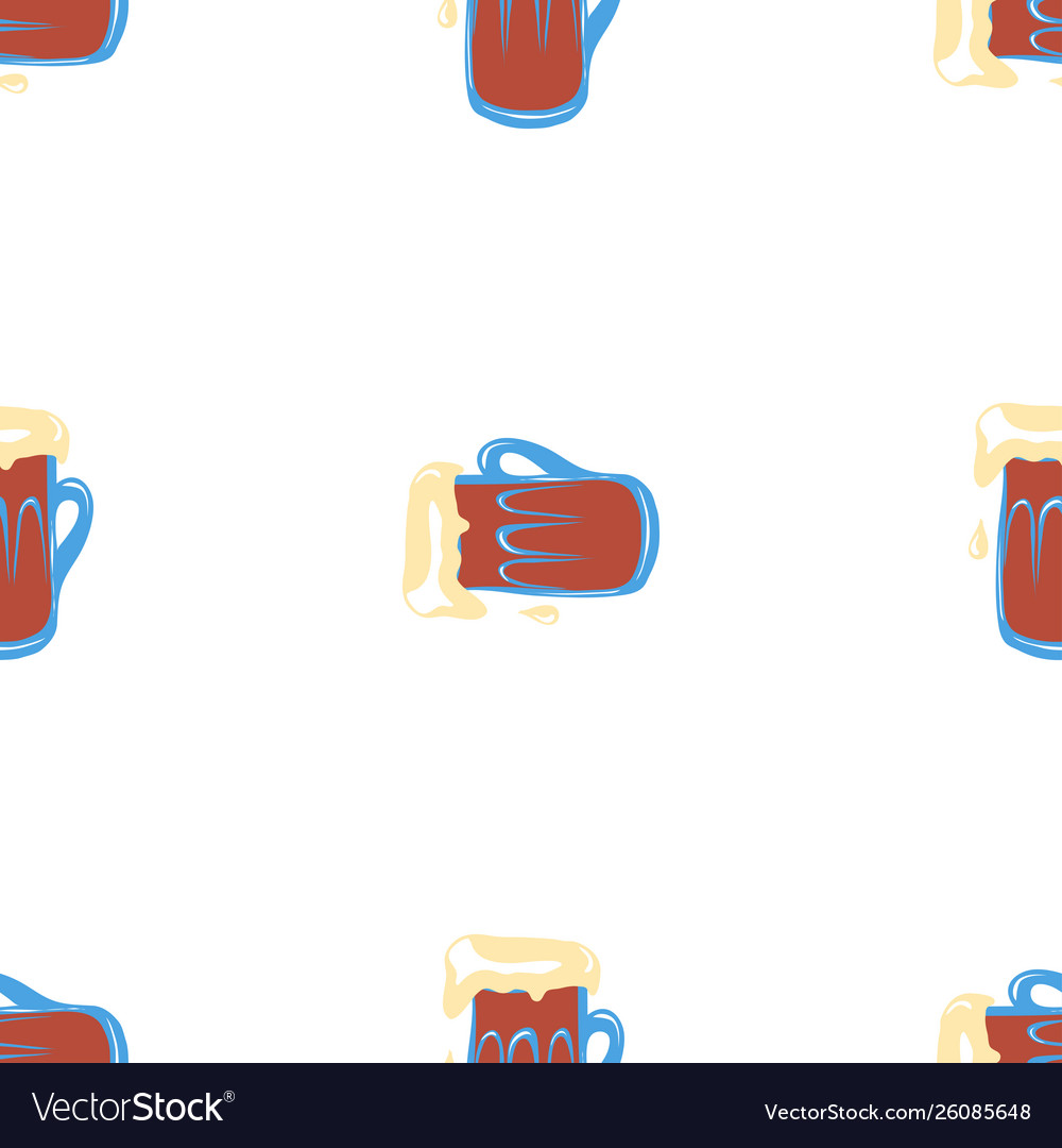 Seamless pattern with beer
