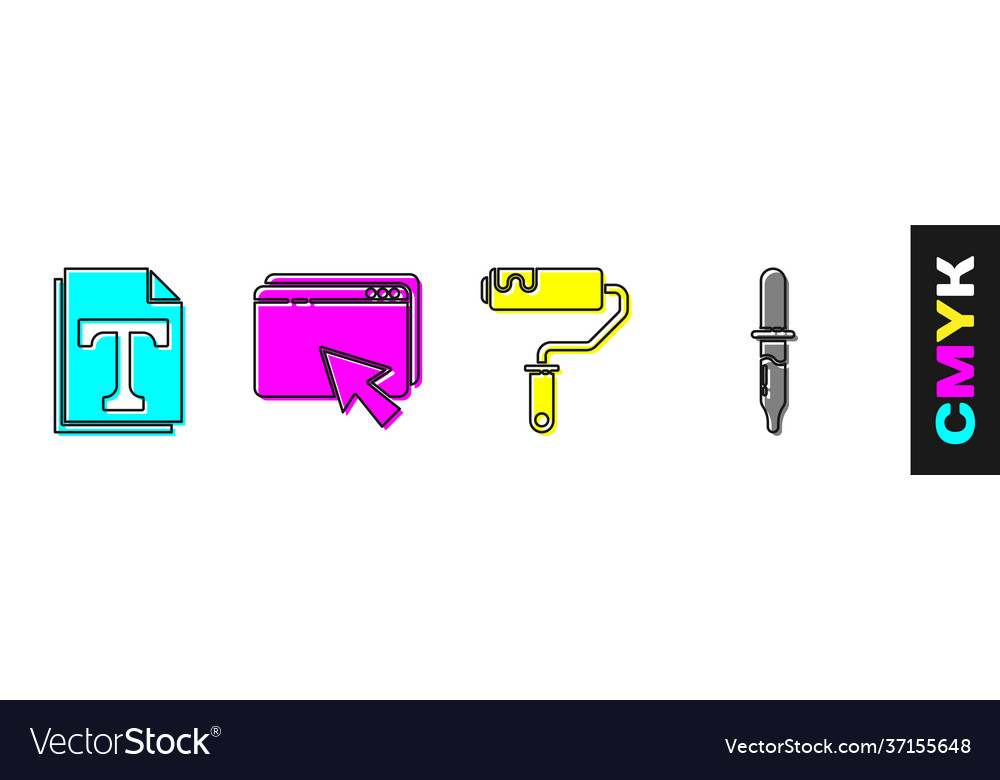 Set text file document web design and development vector image Set text file document web design and development