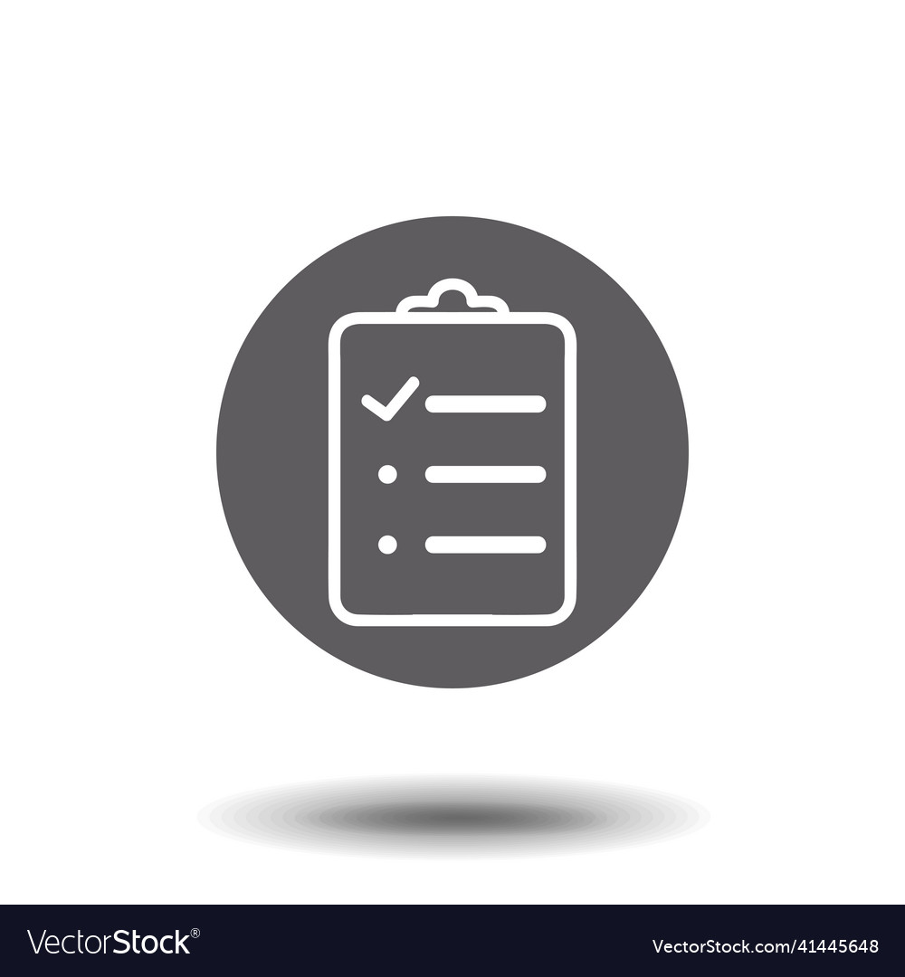 Survey to do list icon suitable for info graphics Vector Image Survey to do list icon suitable for info graphics
