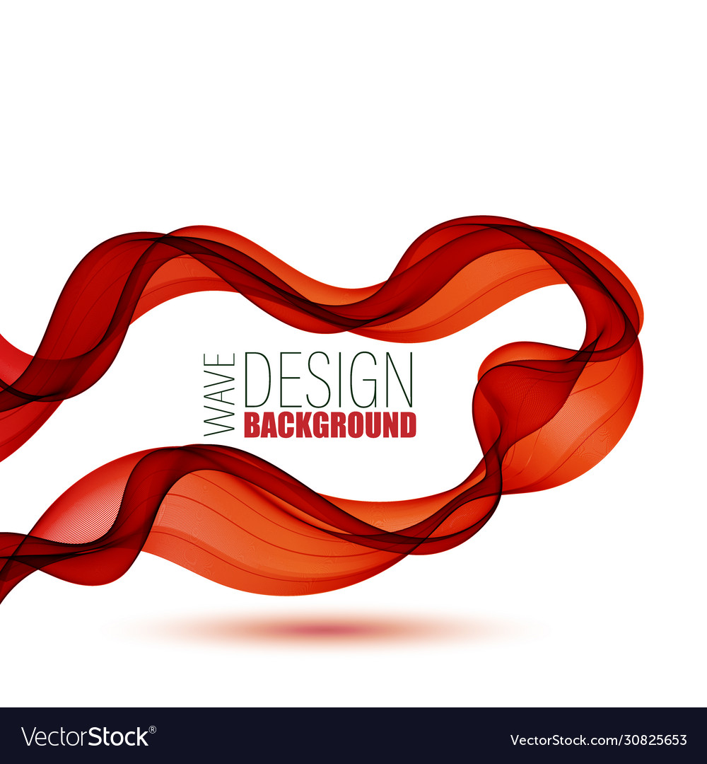 Abstract red waves background - design template vector image Abstract red waves background - design template