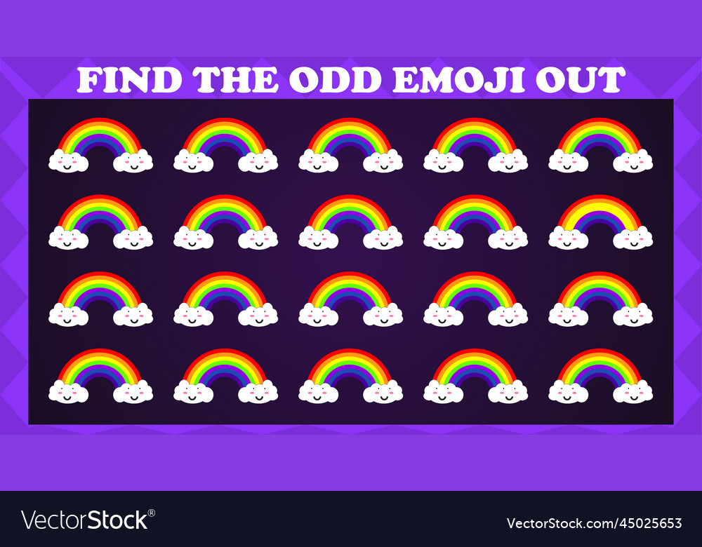 Find the odd emoji out visual logic puzzle game
