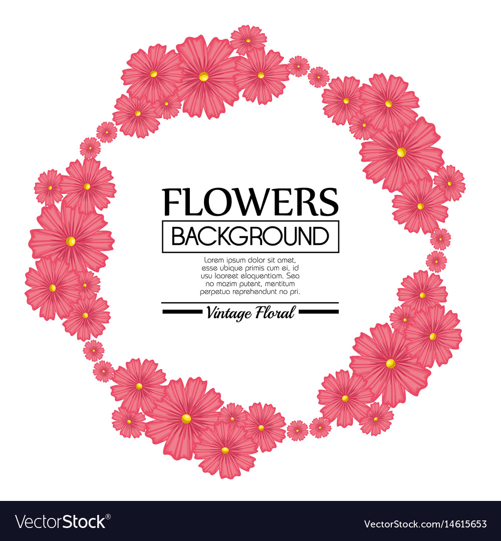 Floral background decorative frame