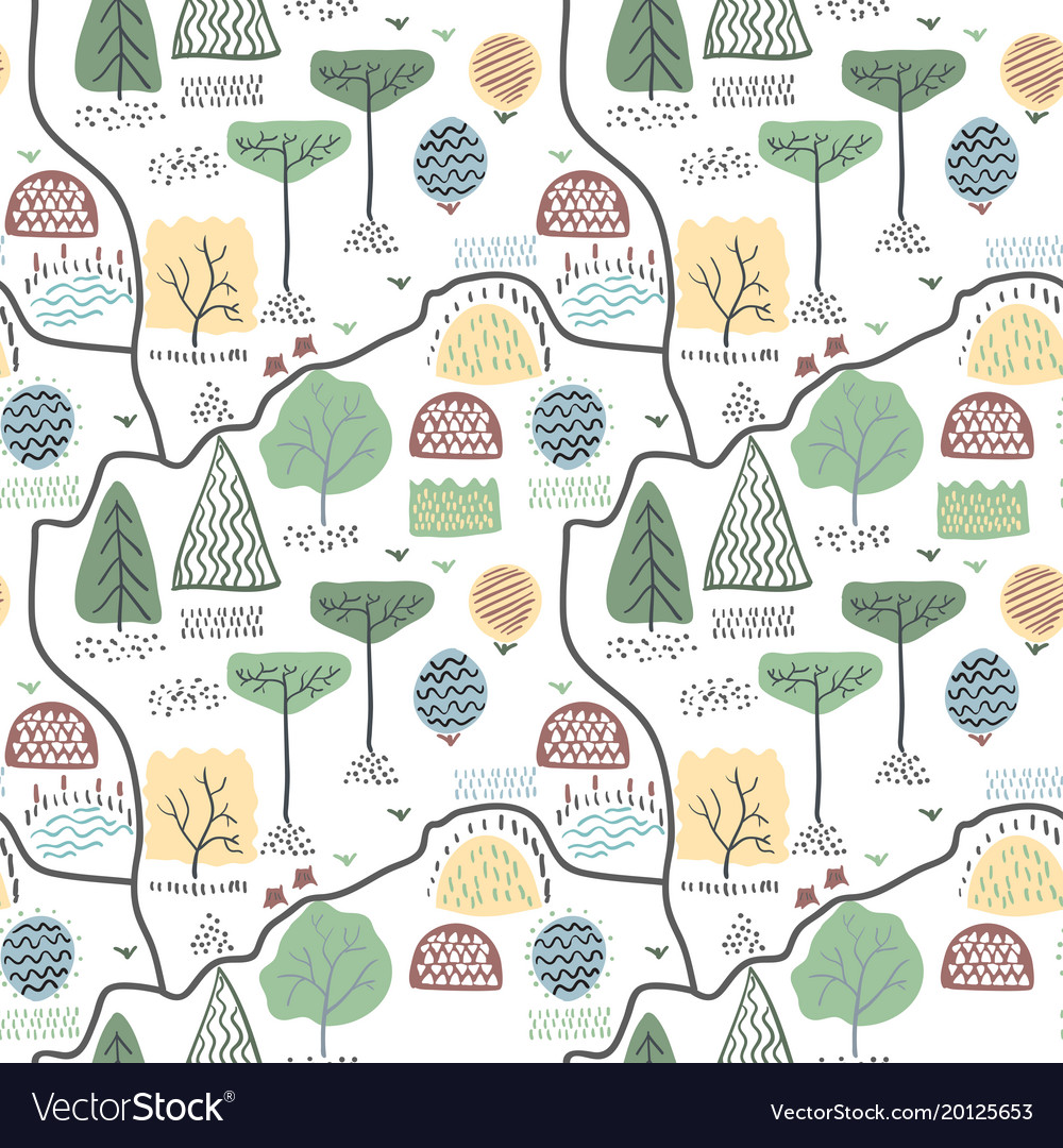 Forest seamless pattern