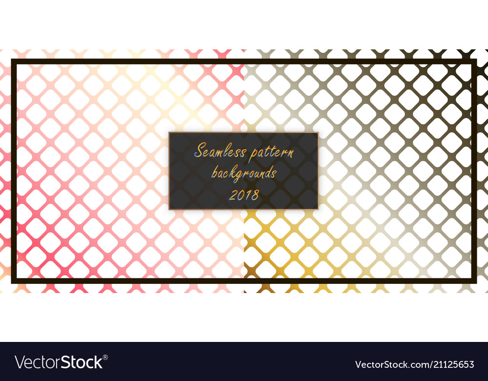 Set of seamless patterns repeating geometric