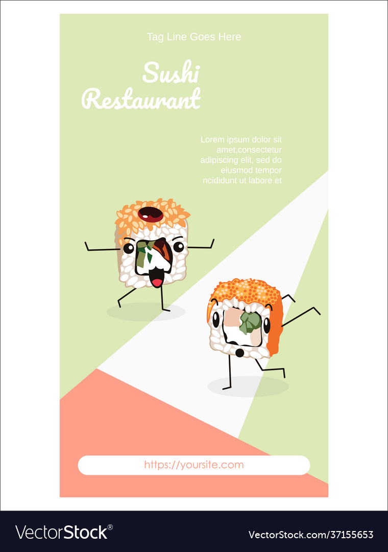 Sushi restaurant mobile app onboard screen design