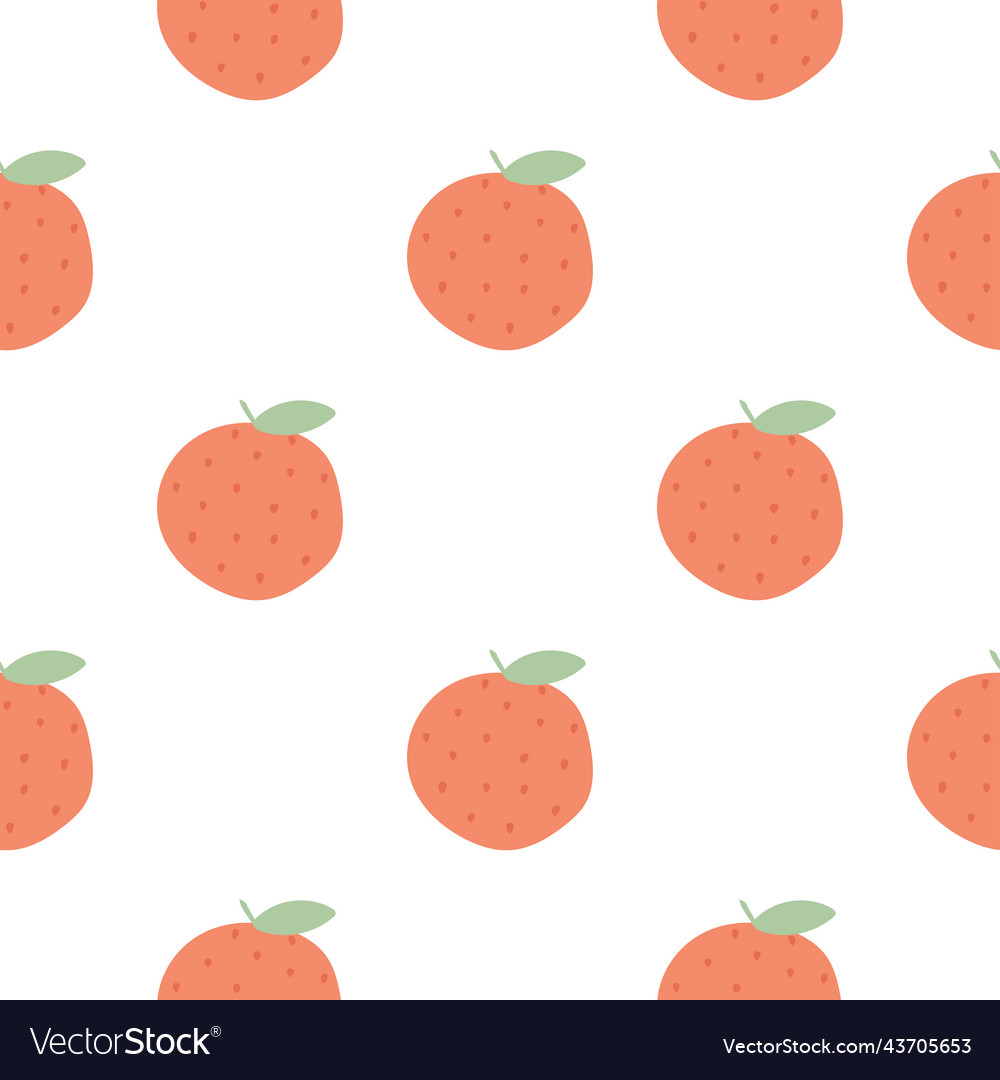 Tangerines seamless pattern