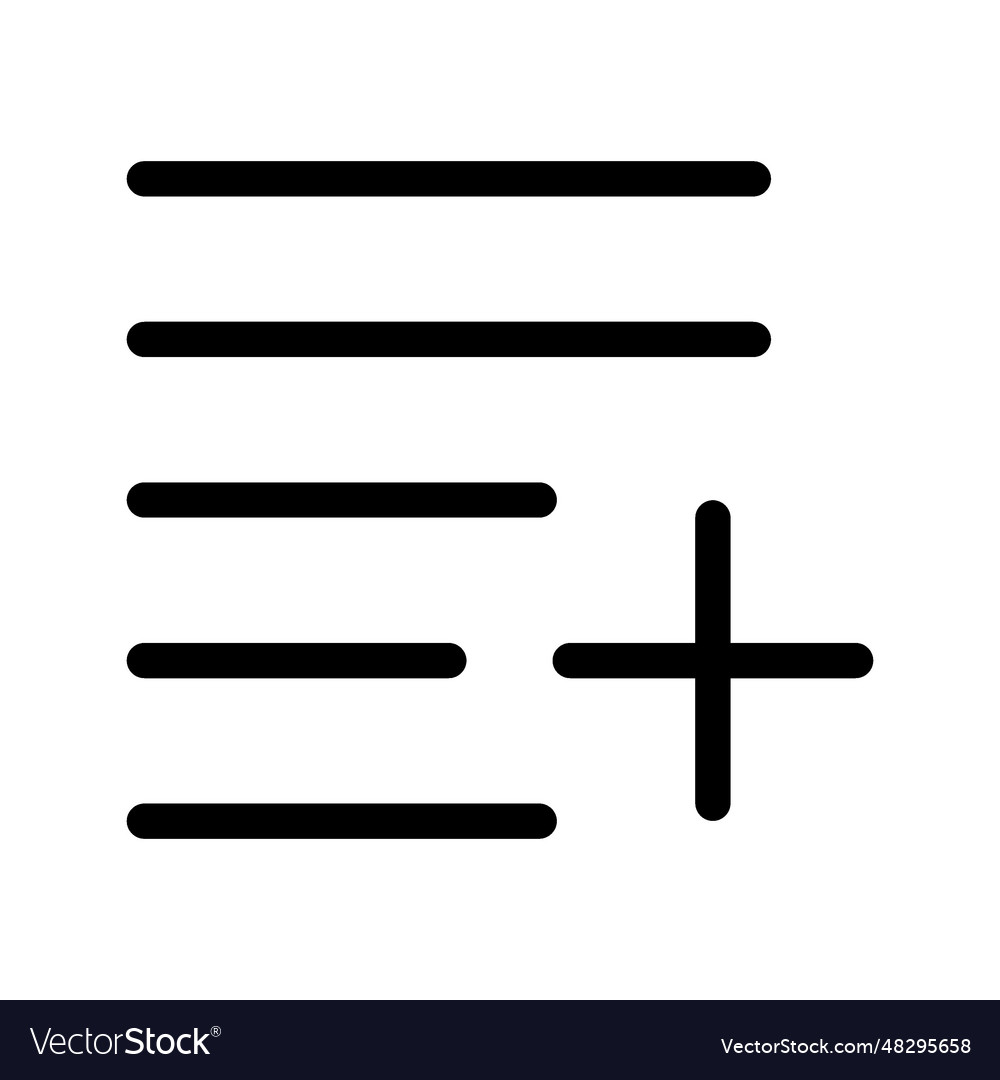 Add list icon vector image Add list icon