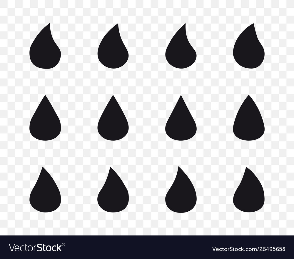 Black Drop Water Symbols
