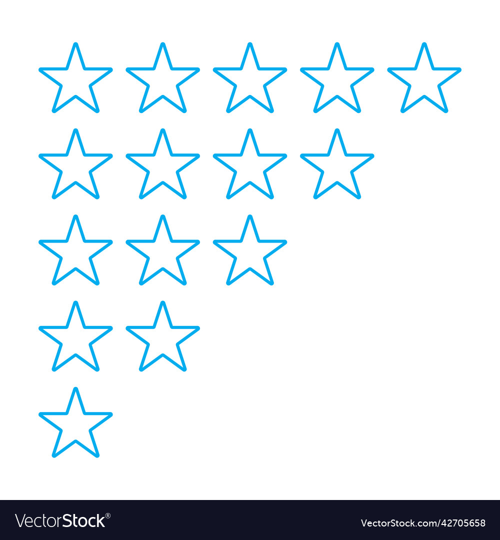 Blue consumer rating line art icon