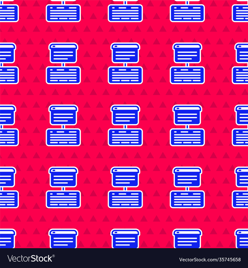 Blue server data web hosting icon isolated