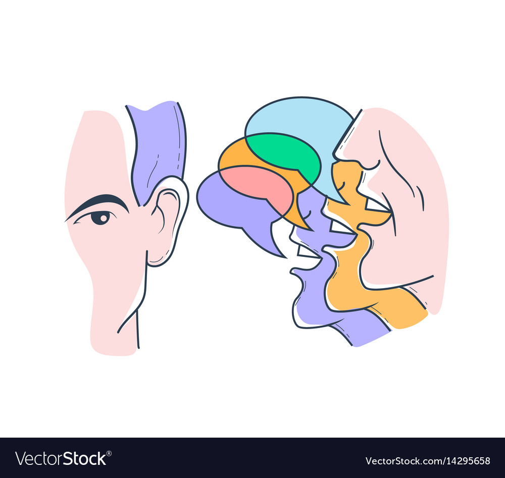 concept-of-listening-to-different-opinions-vector-image