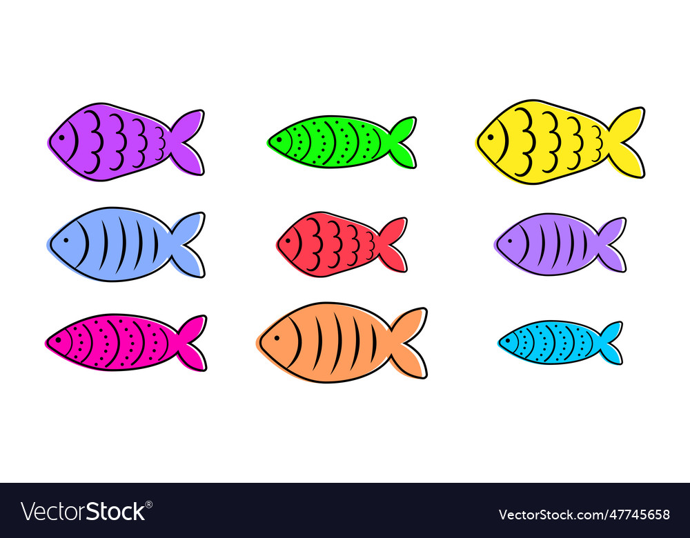 French april fools day poisson davril some color vector image
