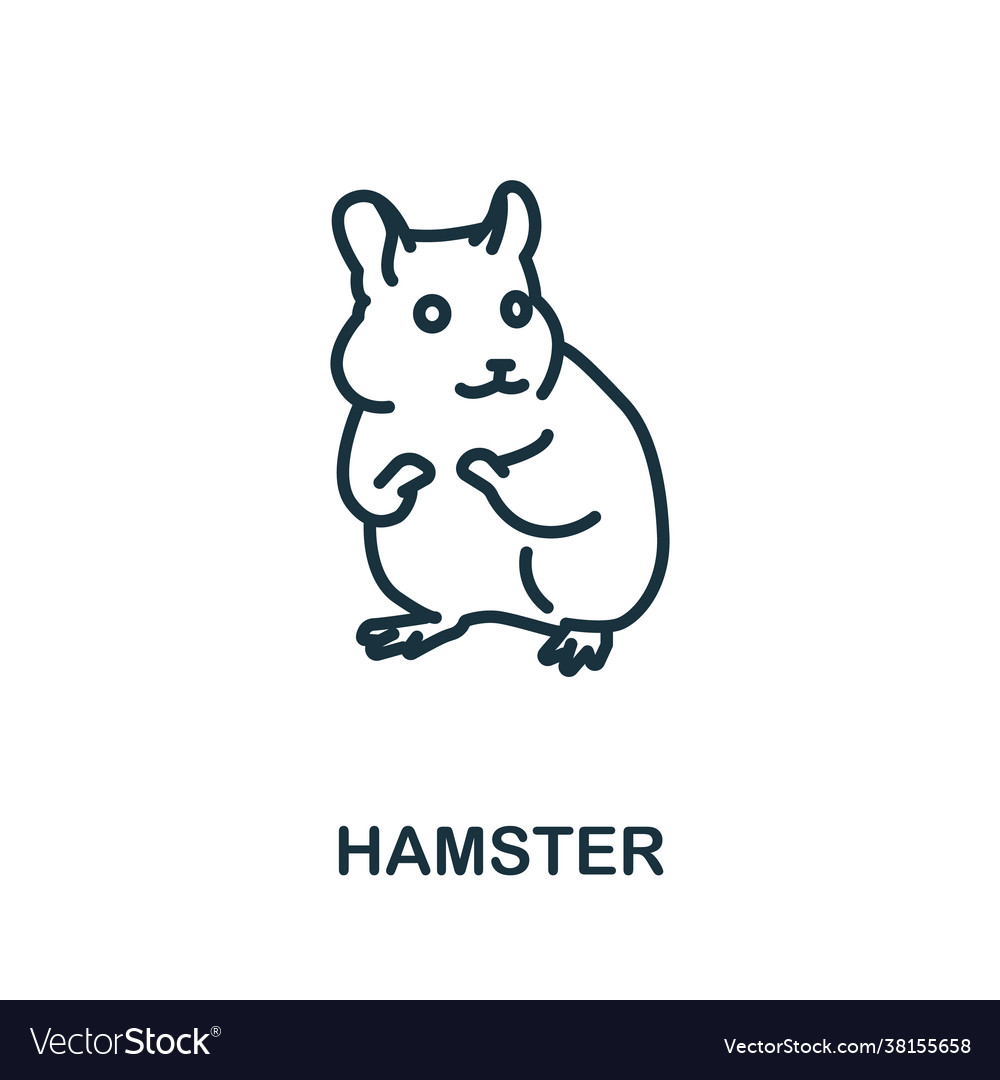 Hamster icon from wild animals collection simple