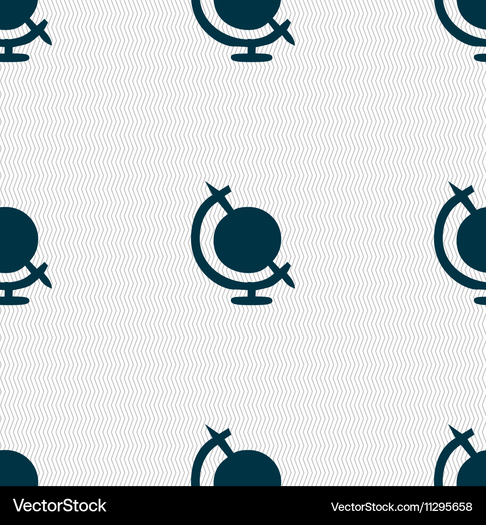 Icon world sign seamless pattern with geometric Vector Image