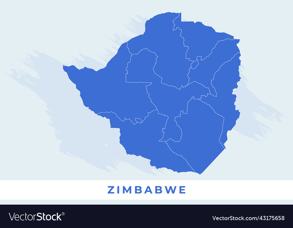 National map of zimbabwe Royalty Free Vector Image