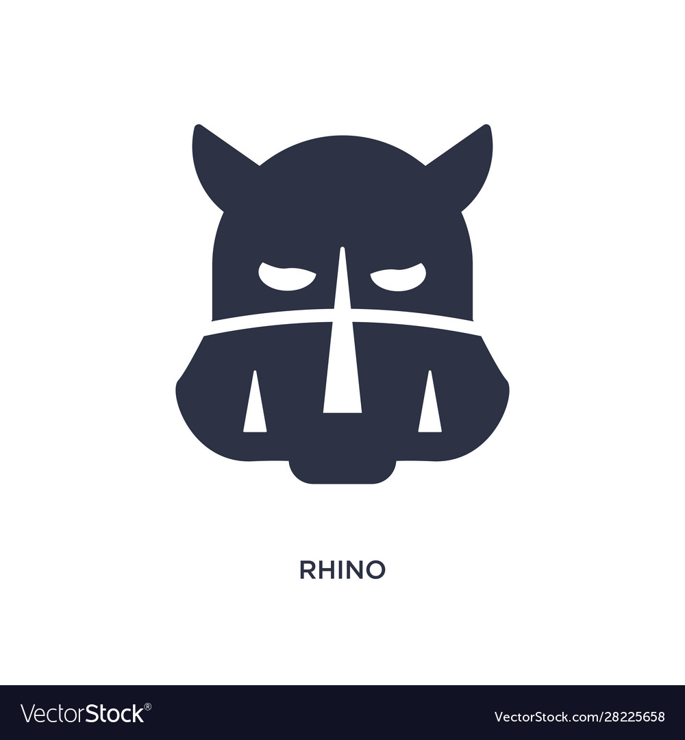 Rhino icon on white background simple element