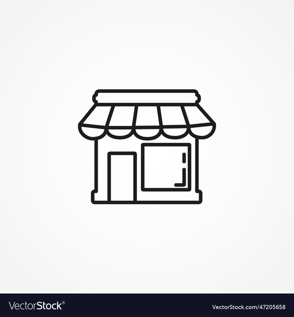 Store line icon web linear