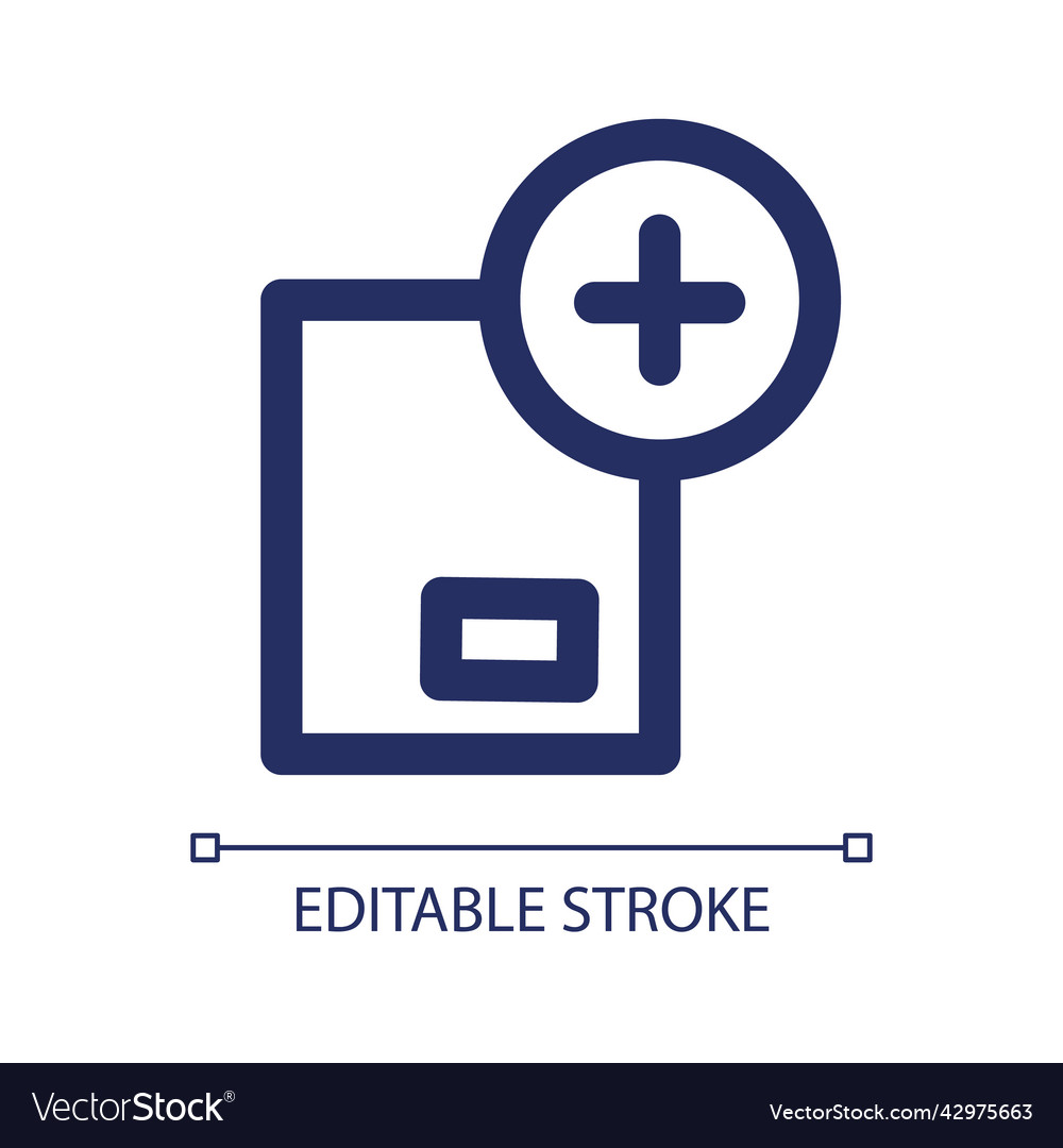 Add to parcel linear ui icon vector image Add to parcel linear ui icon