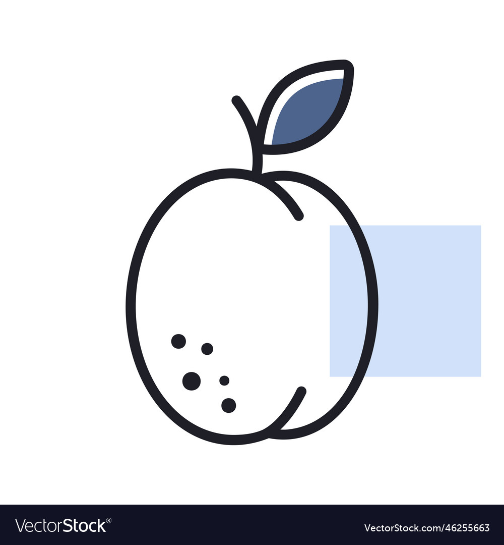 Apricot icon graph symbol for food and drinks web Vector Image