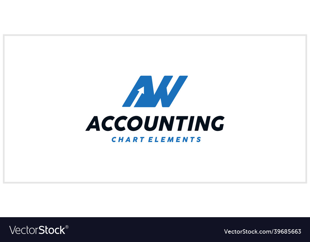 Aw accounting financial logo vector image Aw accounting financial logo