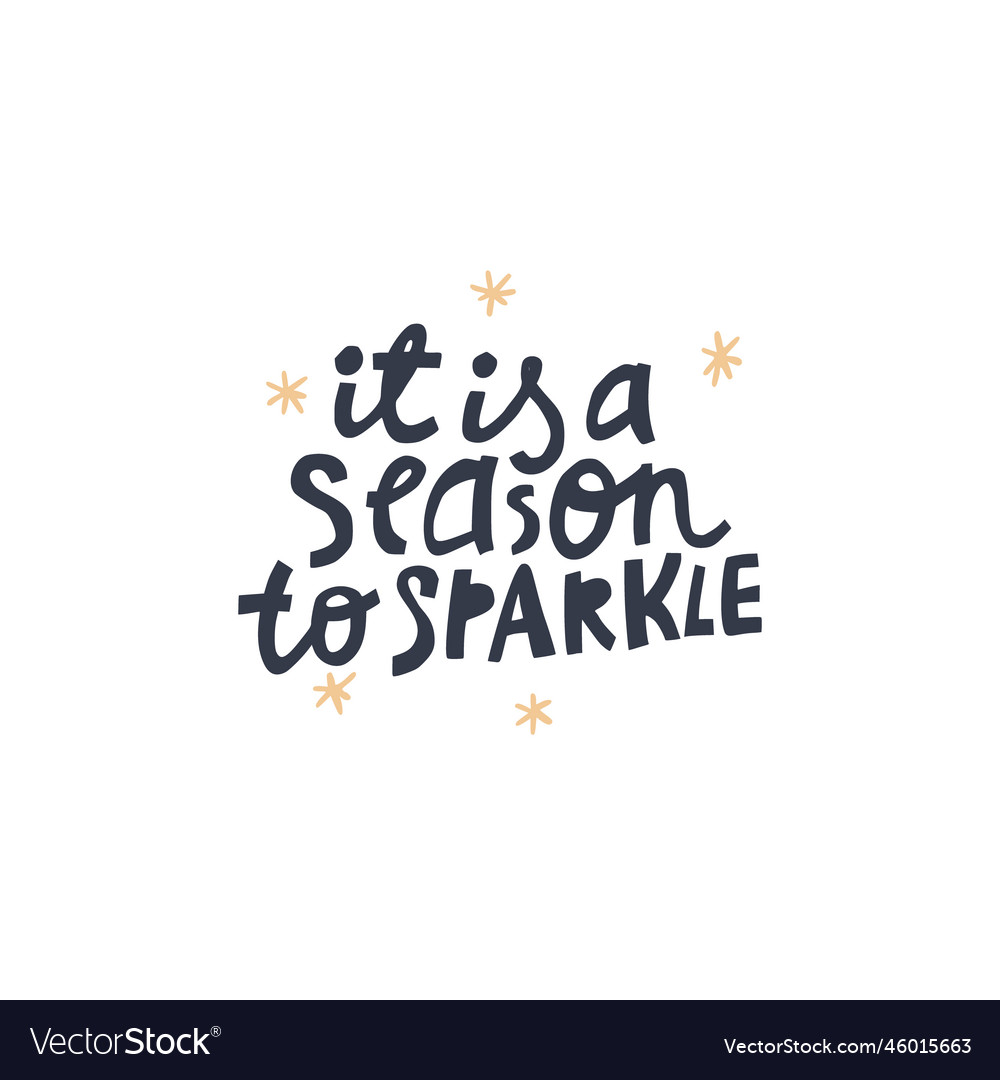 Christmas hand drawn quote isolated on background Vector Image Christmas hand drawn quote isolated on background