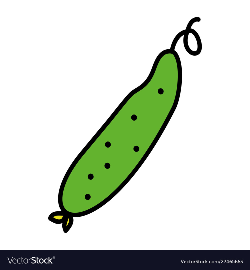 Cucumber web icon in flat style