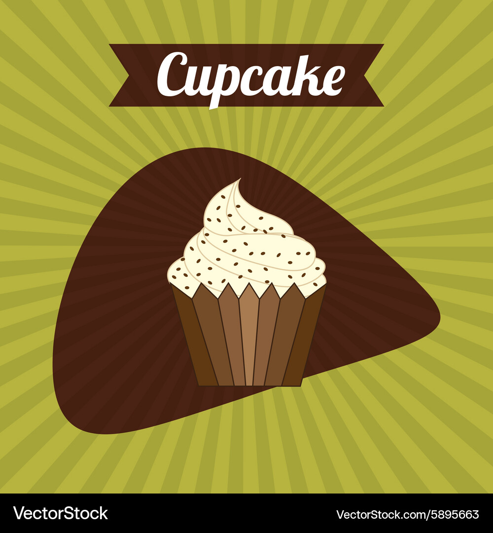 Delicious cupcake Royalty Free Vector Image - VectorStock