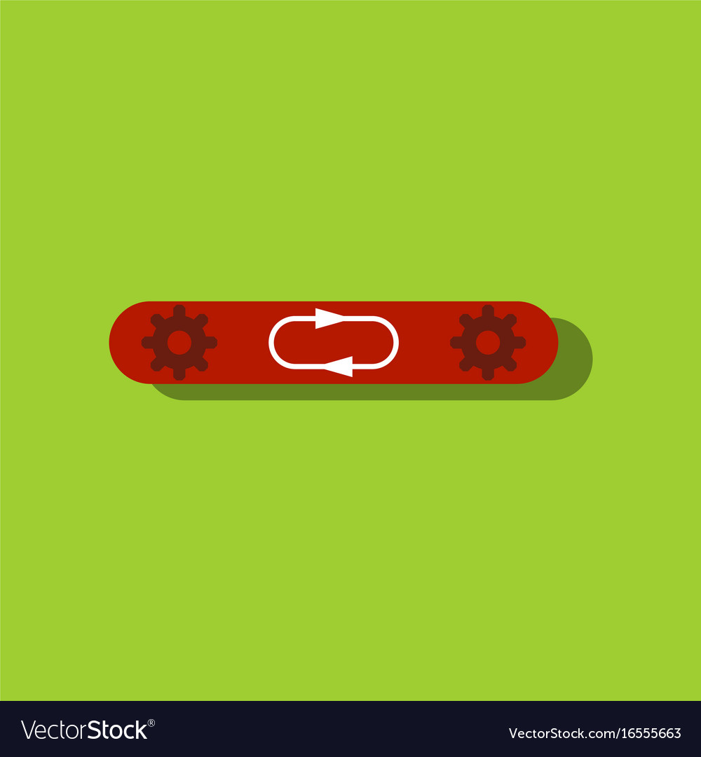 Flat icon design collection gears in process