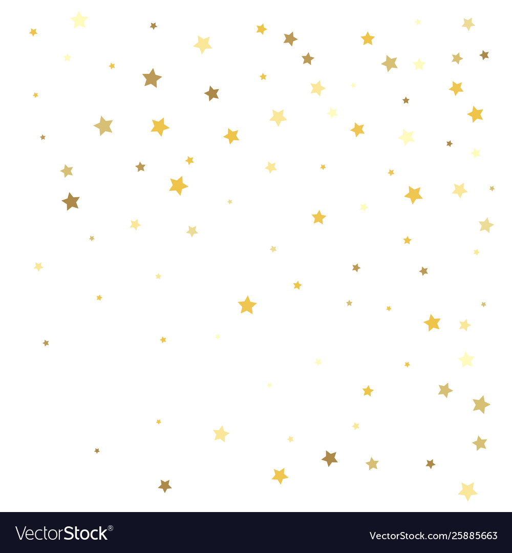 Gold stars confetti celebration Royalty Free Vector Image