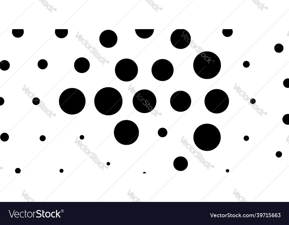 Halftone random circles dots pattern