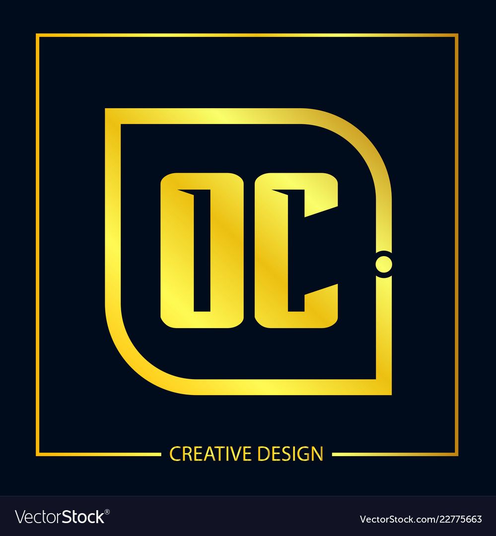 Initial letter oc logo template design