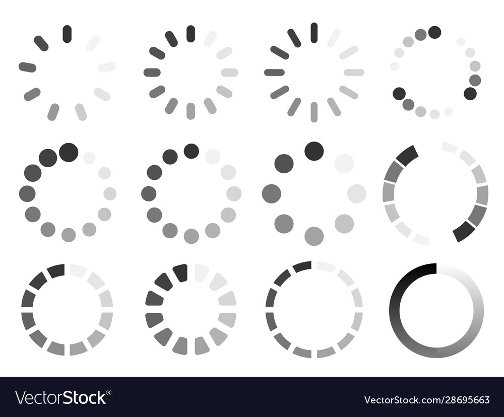 Loading icon collection set preloaders vector image Loading icon collection set preloaders