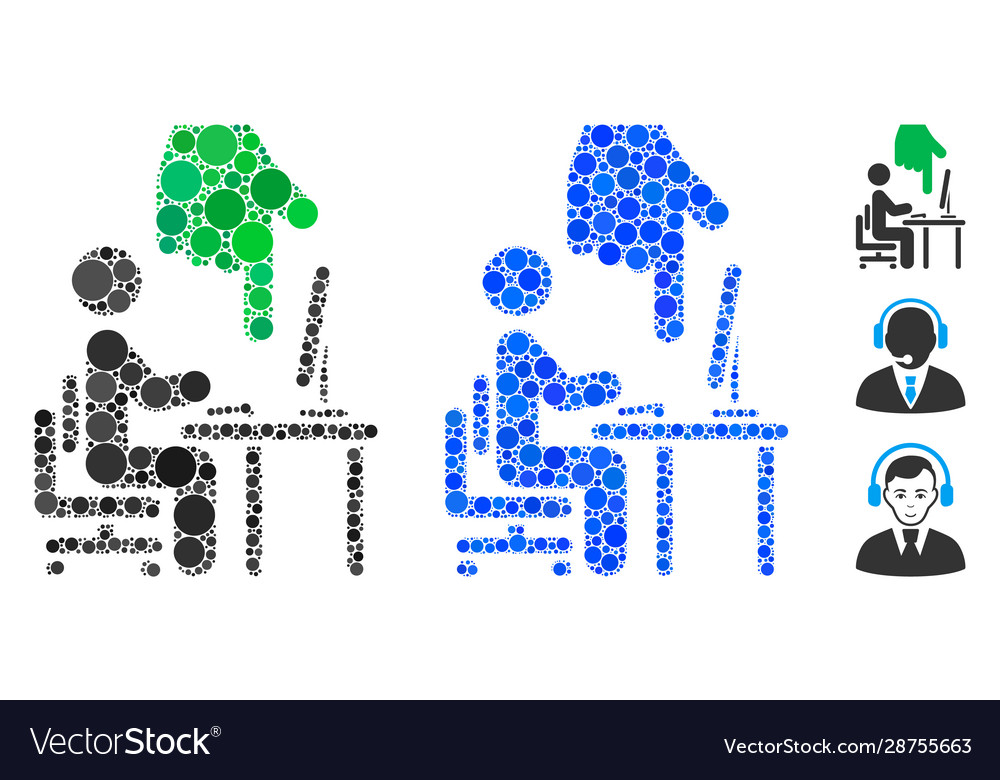 Office use composition icon round dots vector image Office use composition icon round dots