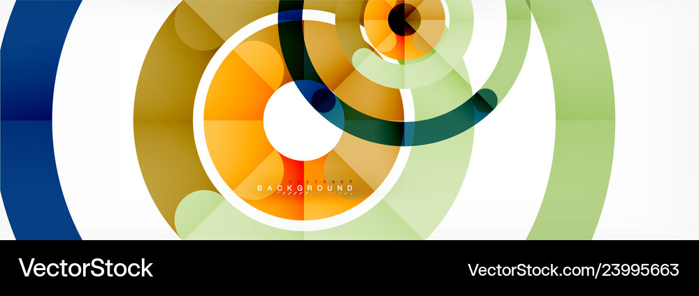 Outlined stroke circles composition Royalty Free Vector