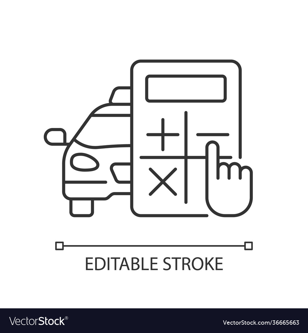 Rate estimator linear icon vector image Rate estimator linear icon