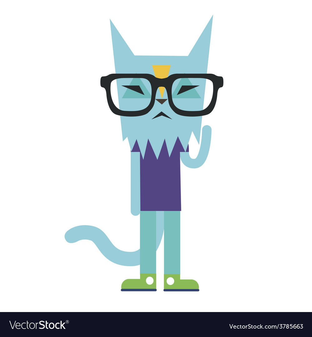 Scientific cat Royalty Free Vector Image - VectorStock