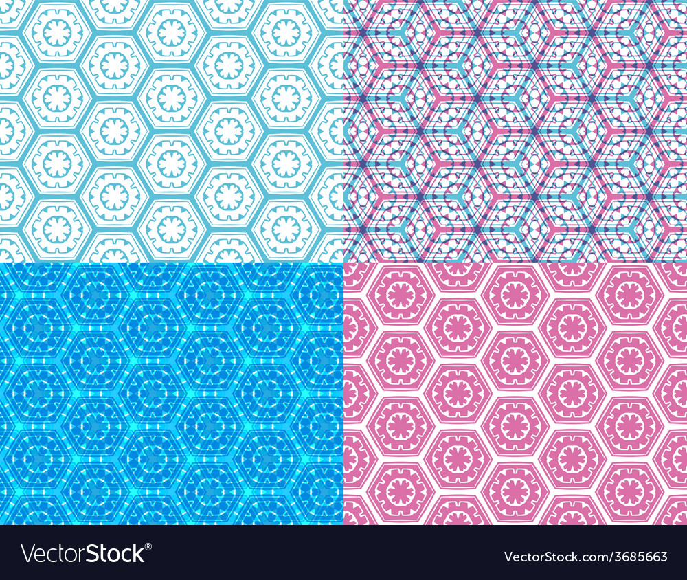 Set of seamless geometric patterns
