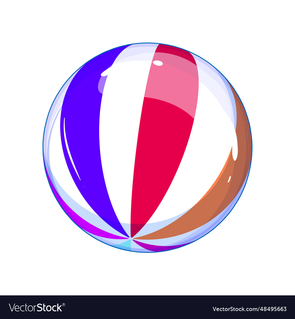 Summer beach ball cartoon Royalty Free Vector Image