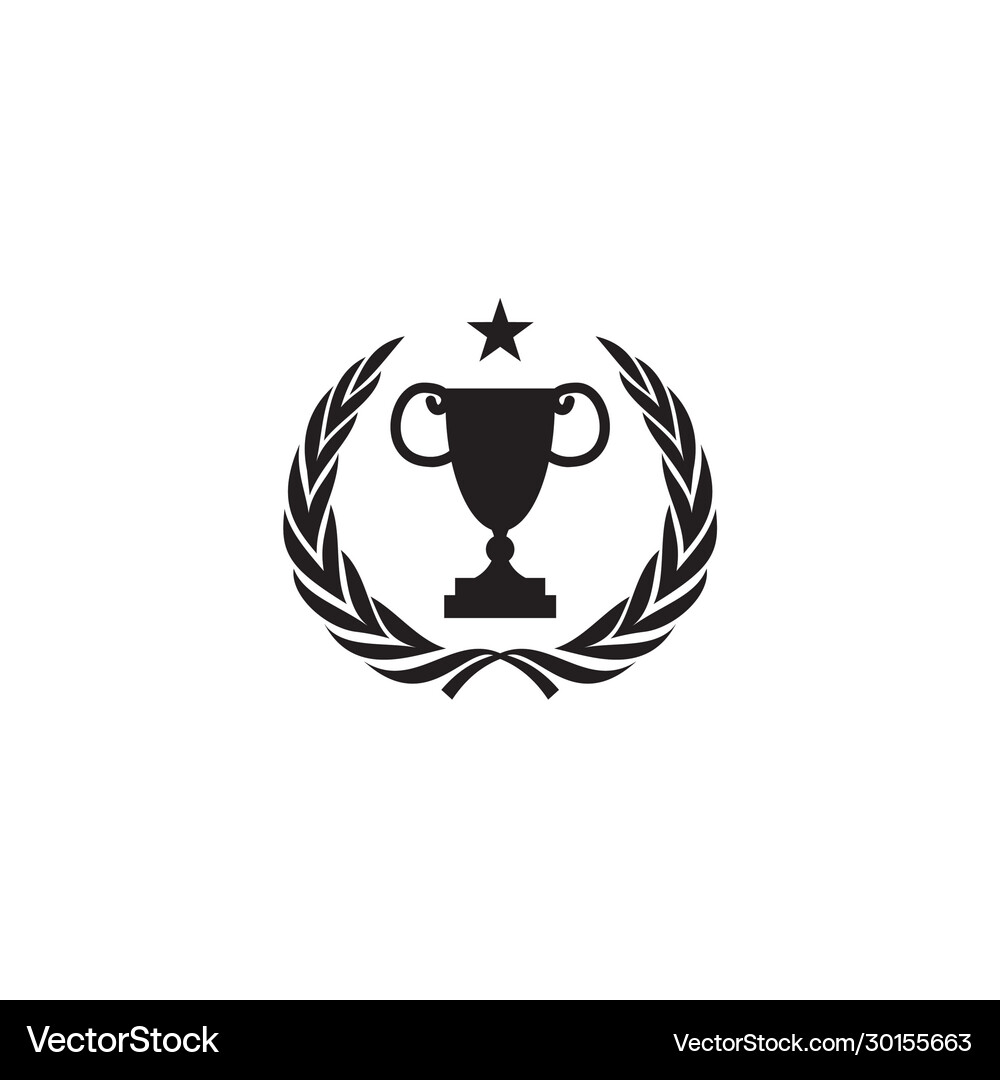 Trophy icon logo design template Royalty Free Vector Image