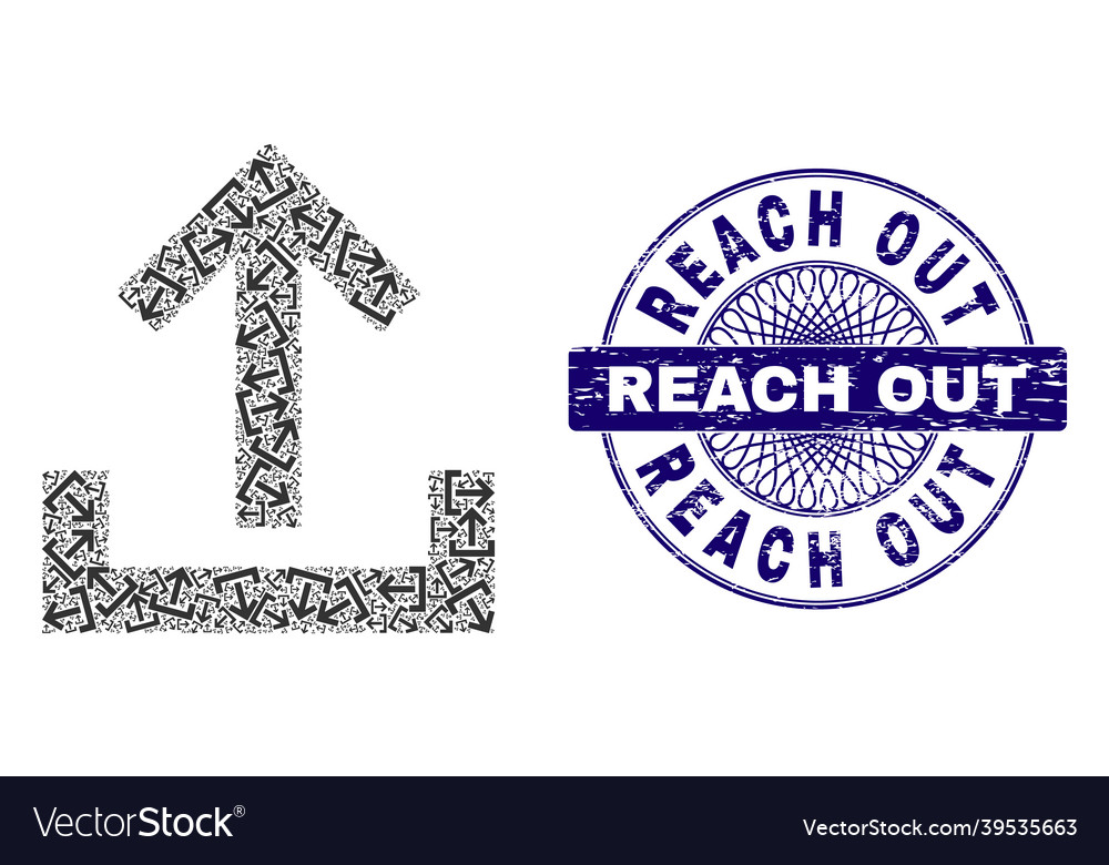 Upload recursion collage of items vector image Upload recursion collage of items