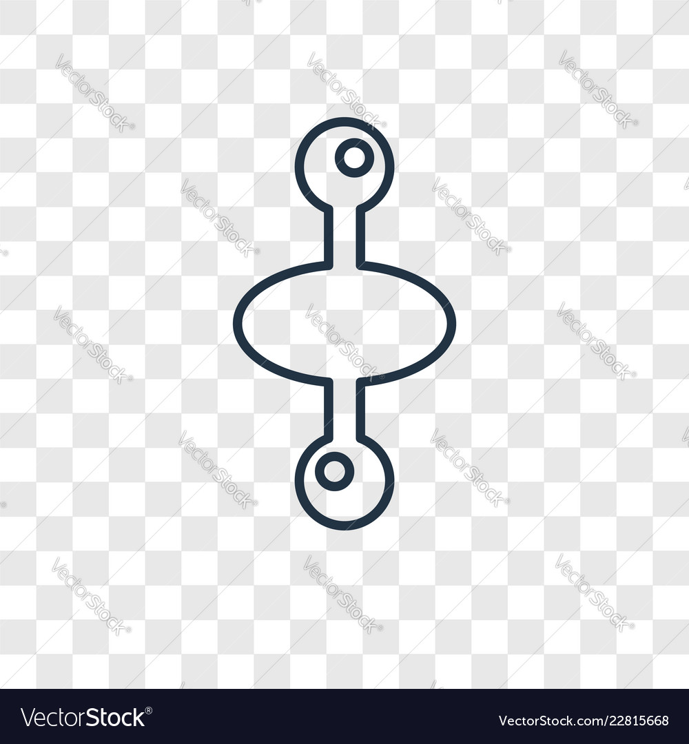 Atom concept linear icon isolated on transparent