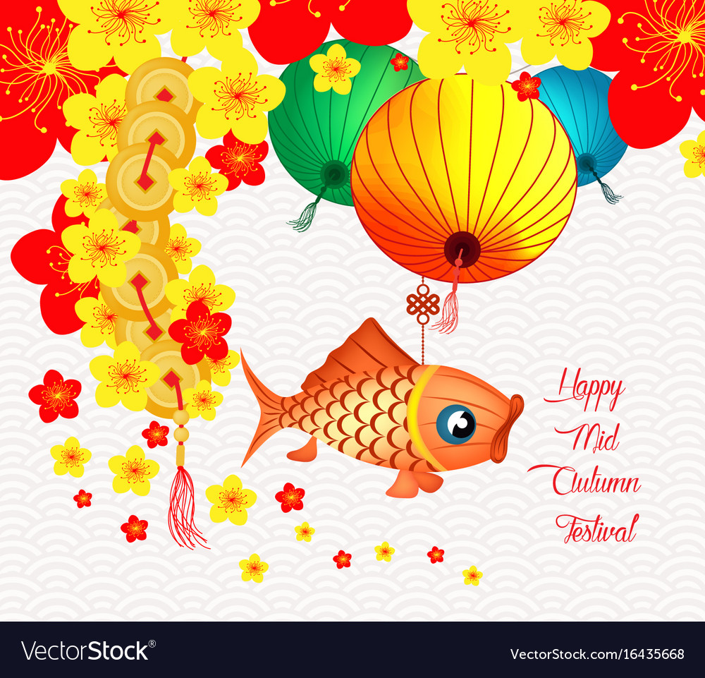 Chinese latern mid autumn festival oriental
