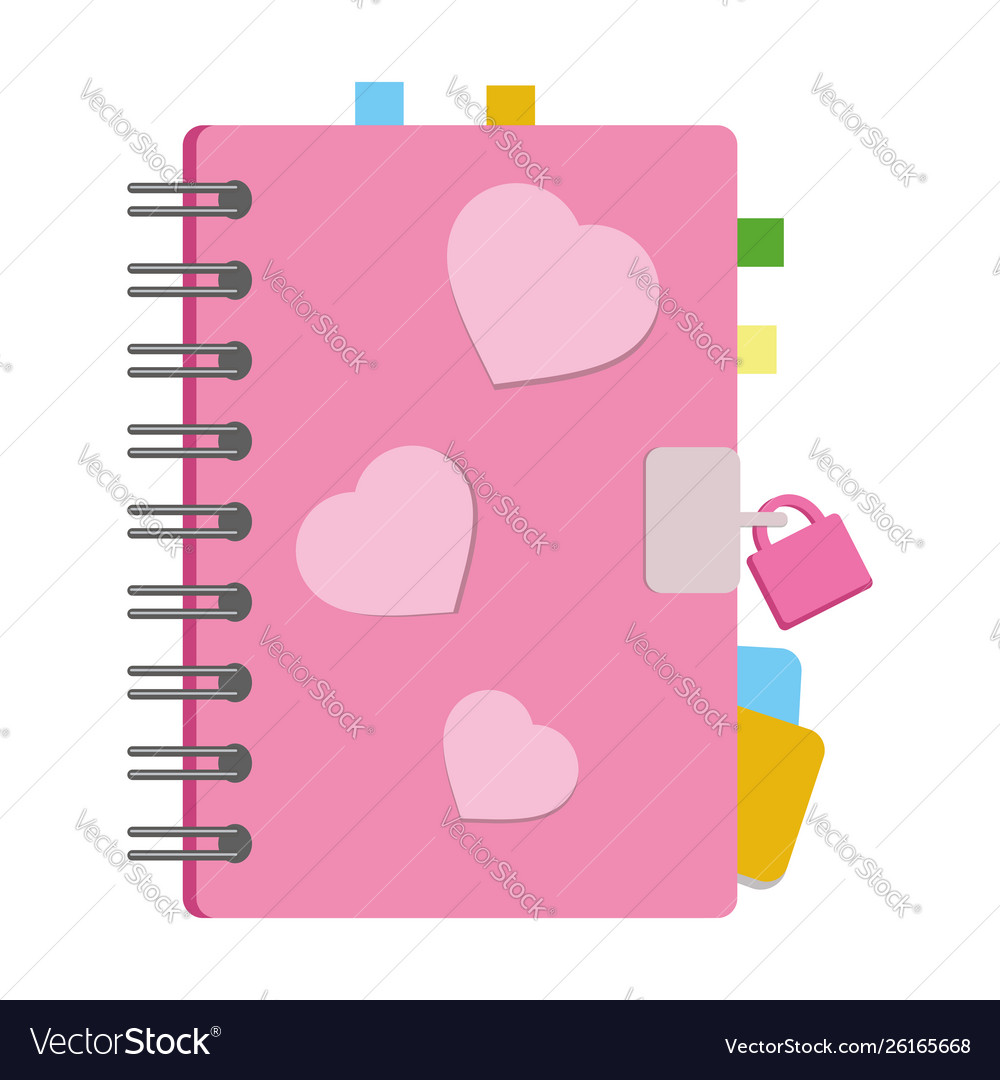Closed Spiral Notebook with Lock