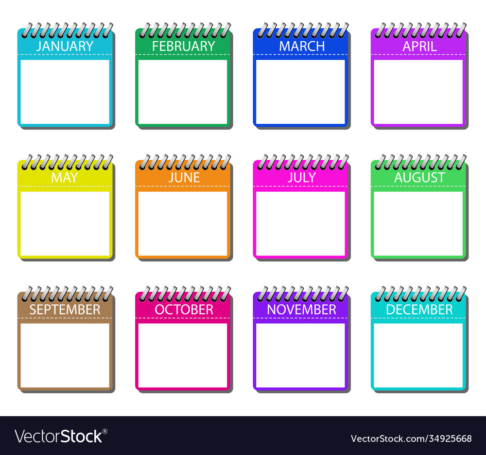 Colored set kalegdar on a white background 12 Vector Image