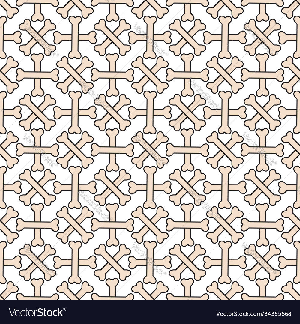 Crossbones shape with outline stock seamless