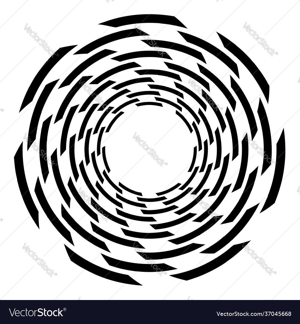 Cyclical circle helix volute element concentric Vector Image Cyclical circle helix volute element concentric