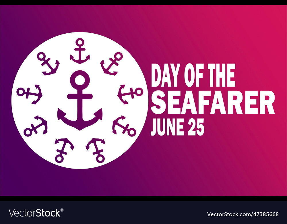 Day of the seafarer template design Royalty Free Vector