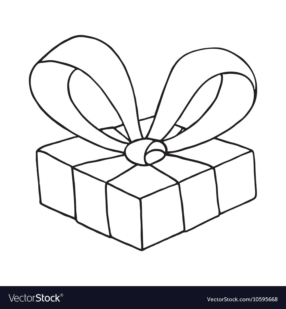 Gift box icon on a white background