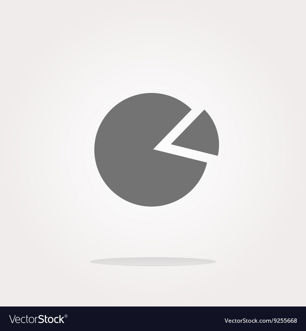 Graph icon on round button isolated