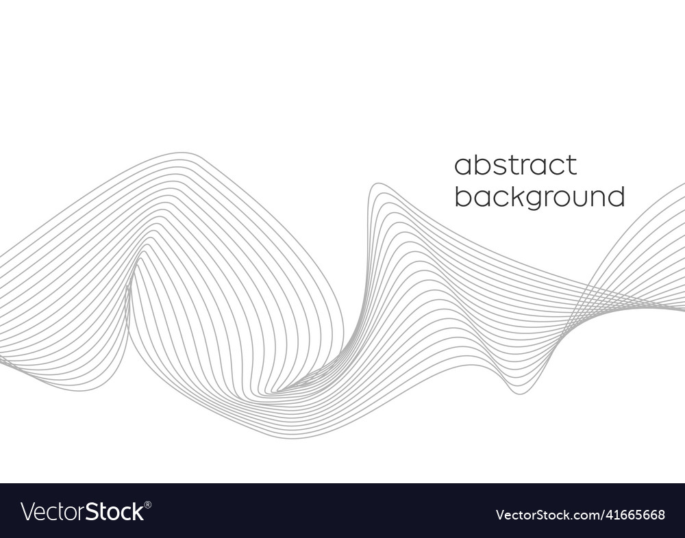 Grey wave line on white background abstract Vector Image